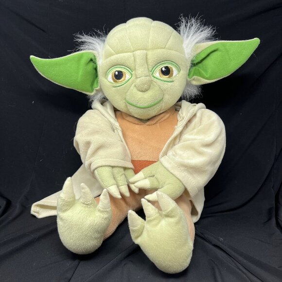 Star Wars Yoda Plush Stuffed Animal Removeable Jedi Robe Jay Franco 13" Sitting - Picture 1 of 11